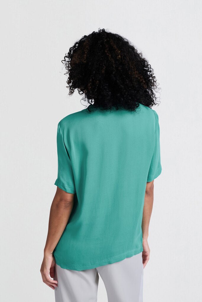 YAYA - Top Woven Shirt Lagoon Blue - Luxedy