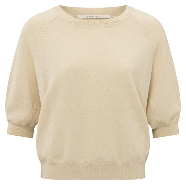 YAYA - Trui Fine Knit Sweater Summer Sand - Luxedy