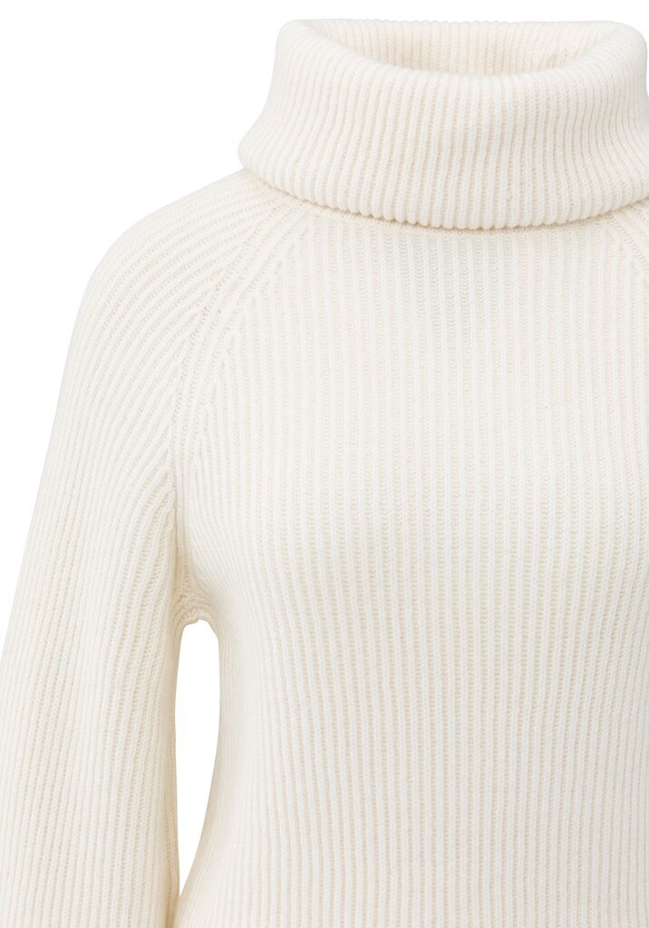 YAYA - Trui Knitted Wide Collar Wool White - Luxedy