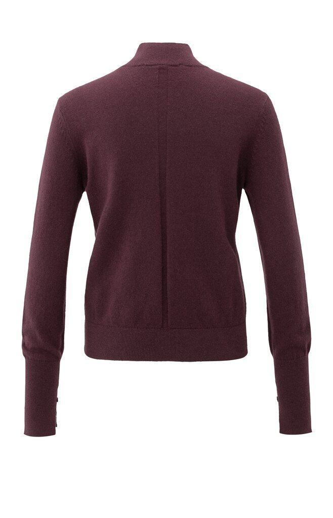 YAYA - Trui Open Neck Fudge Purple - Luxedy