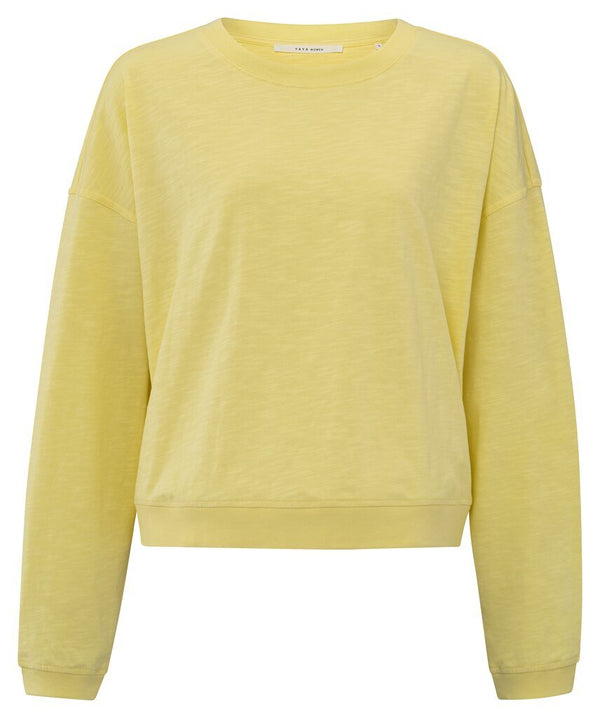 YAYA - Trui Oversized Sweatshirt Lemon Grass Yellow - Luxedy