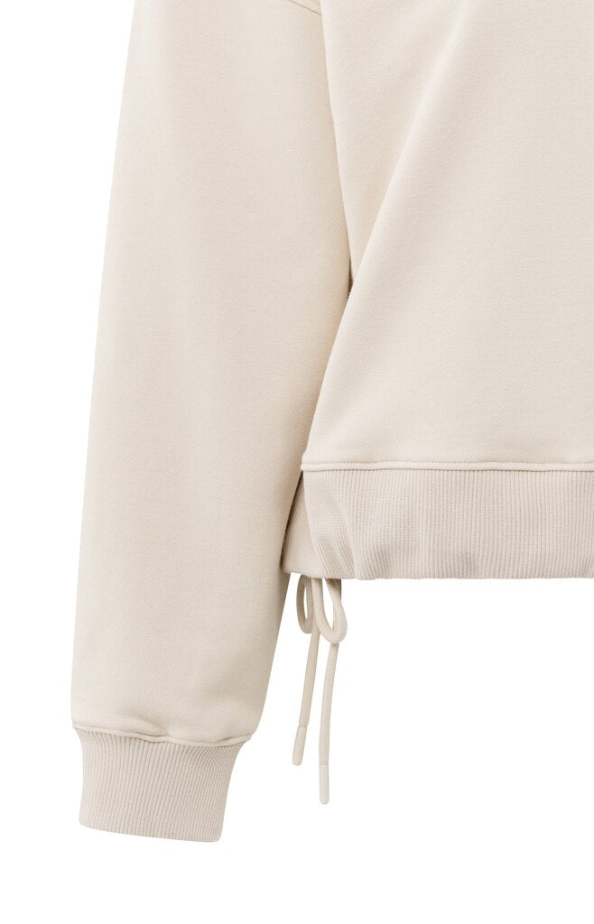 YAYA - Trui Pleat Detail Sweater Chalk White - Luxedy