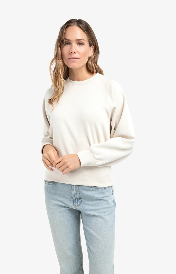 YAYA - Trui Raglan Fine Rib Almond Milk Beige - Luxedy