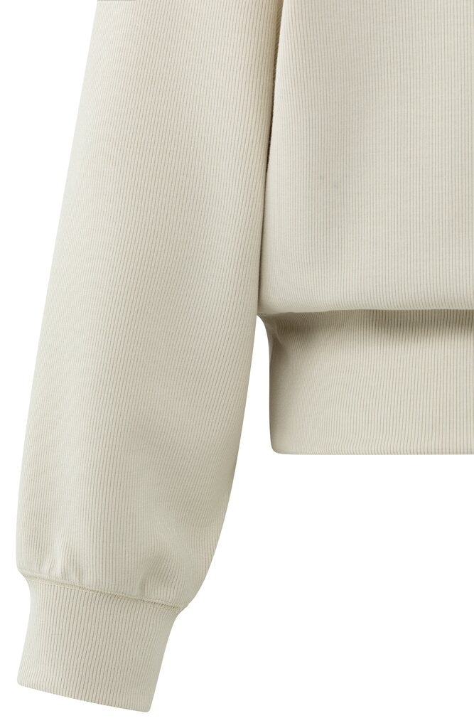 YAYA - Trui Raglan Fine Rib Almond Milk Beige - Luxedy