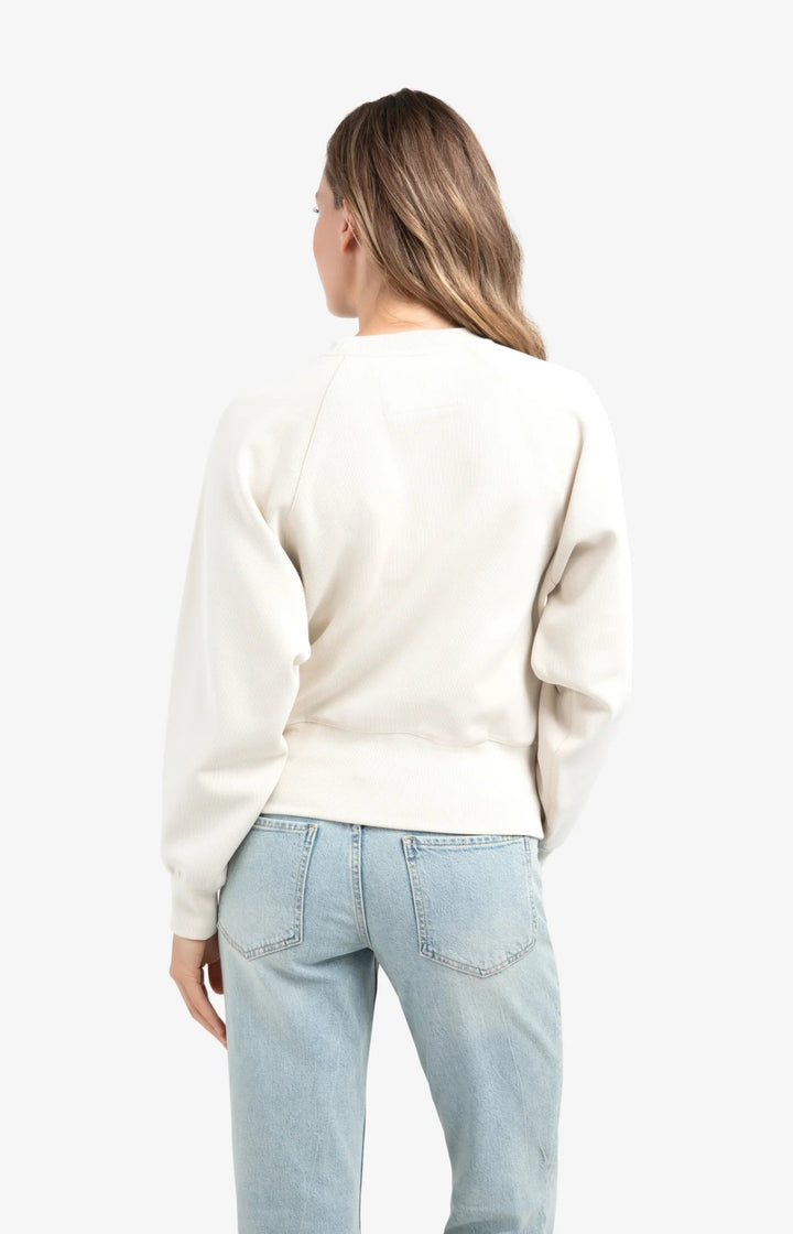 YAYA - Trui Raglan Fine Rib Almond Milk Beige - Luxedy