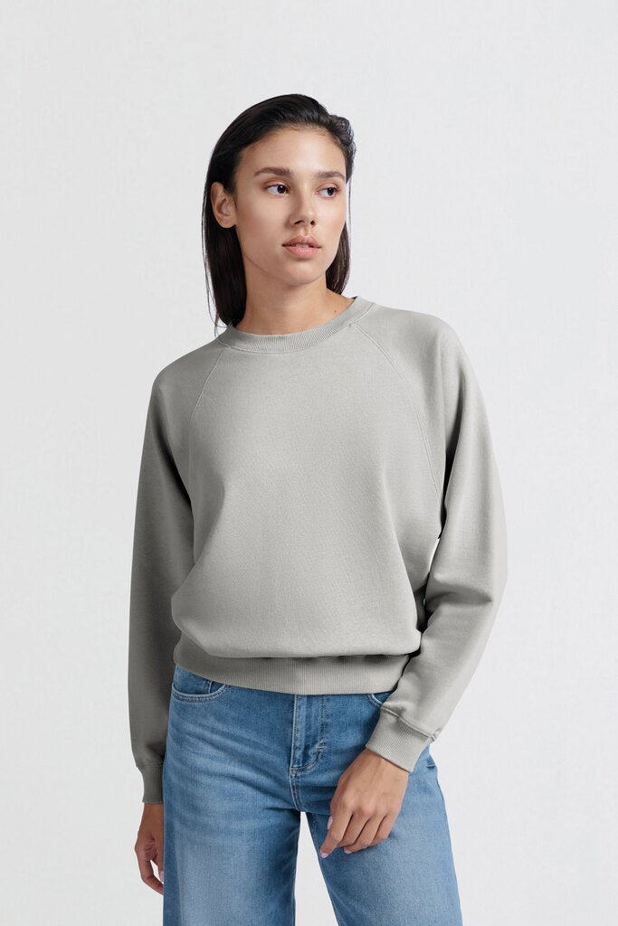 YAYA - Trui Raglan Sweater Harbor Mist Grey - Luxedy