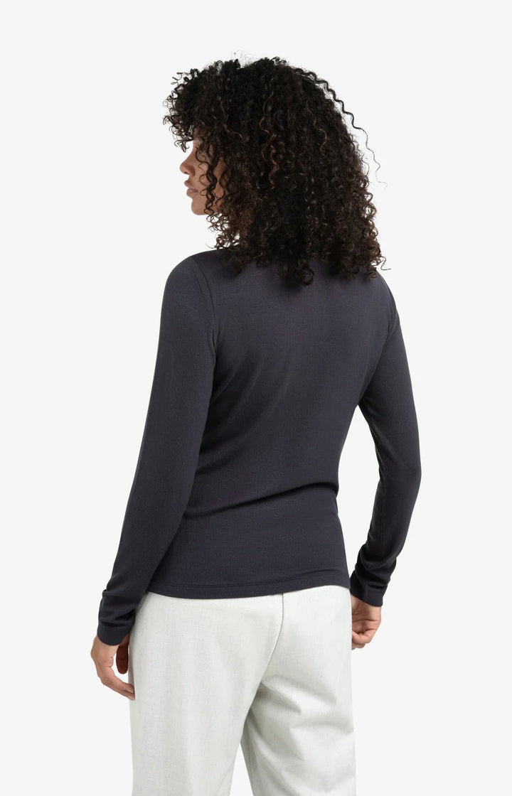 YAYA - Trui Ribbed Long Sleeve Collegiate Blue - Luxedy