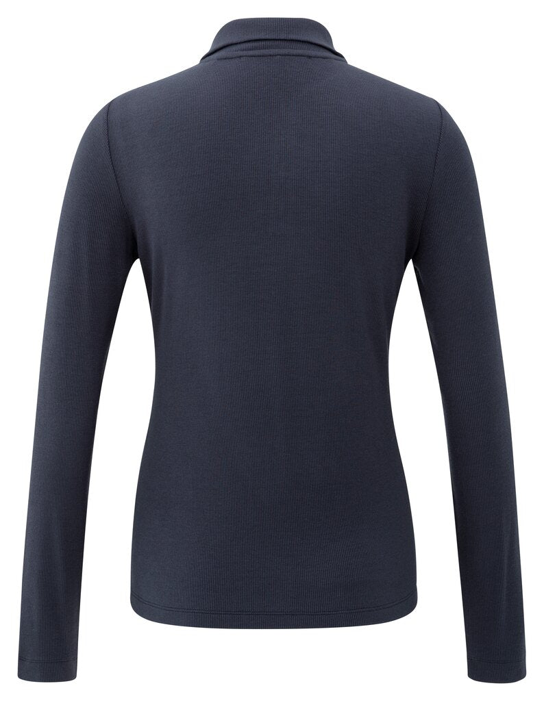 YAYA - Trui Ribbed Long Sleeve Collegiate Blue - Luxedy