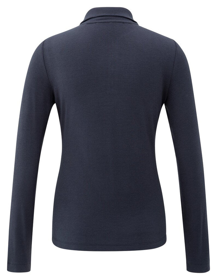 YAYA - Trui Ribbed Long Sleeve Collegiate Blue - Luxedy