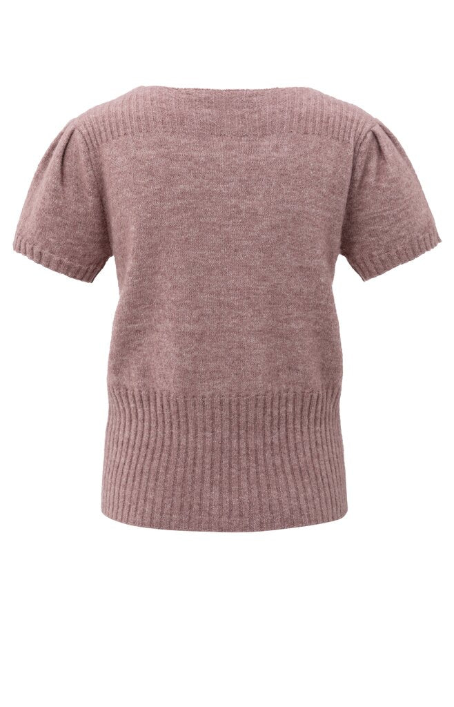 YAYA - Trui Short Sleeve Cardigan Blush Pink - Luxedy