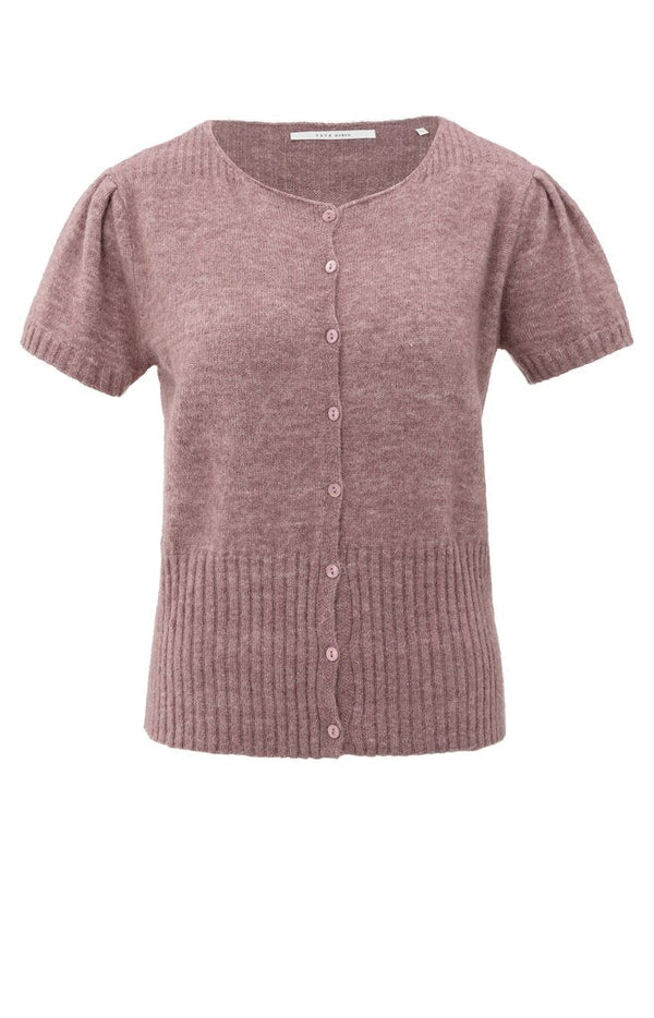 YAYA - Trui Short Sleeve Cardigan Blush Pink - Luxedy