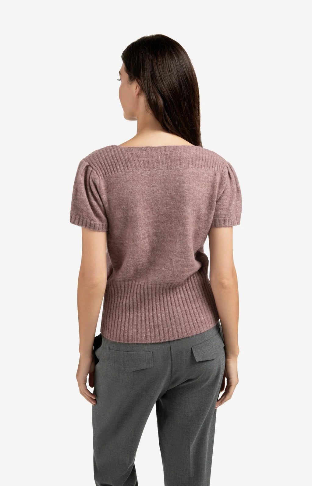 YAYA - Trui Short Sleeve Cardigan Blush Pink - Luxedy