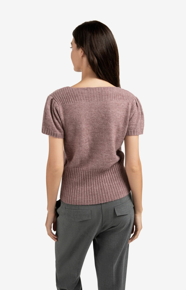 YAYA - Trui Short Sleeve Cardigan Blush Pink - Luxedy
