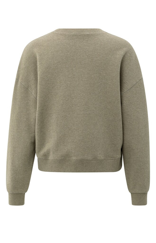 YAYA - Trui Sweatshirt Capers Melange - Luxedy