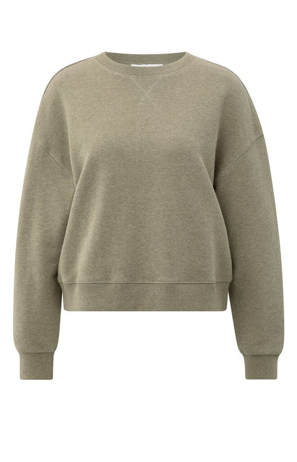 YAYA - Trui Sweatshirt Capers Melange - Luxedy
