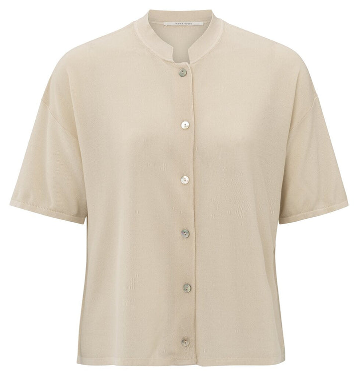 YAYA - Trui Textured Cardigan Summer Sand - Luxedy