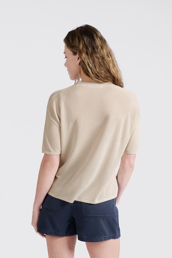YAYA - Trui Textured Cardigan Summer Sand - Luxedy