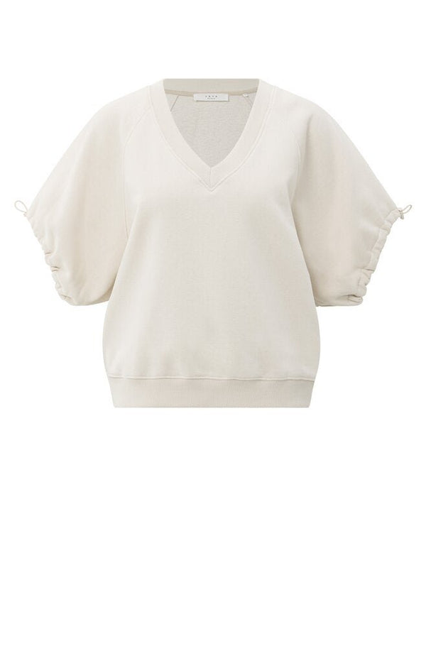 YAYA - Trui V - Neck Sweater Chalk White - Luxedy
