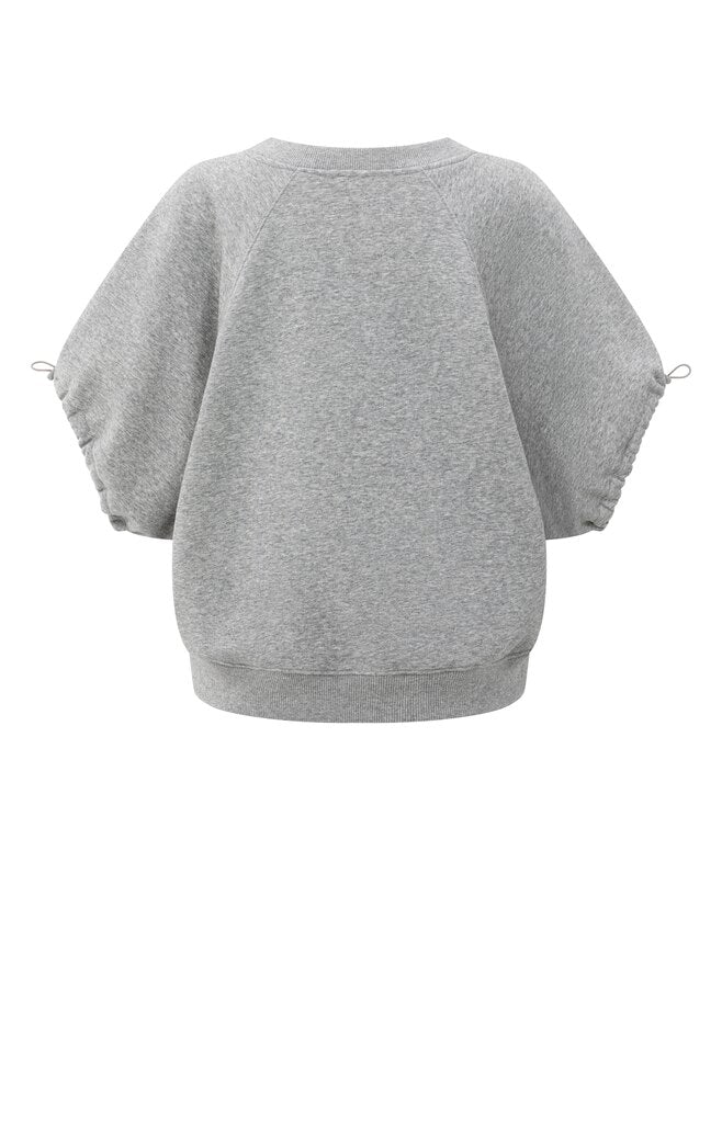 YAYA - Trui V - Neck Sweater Medium Grey Melange - Luxedy