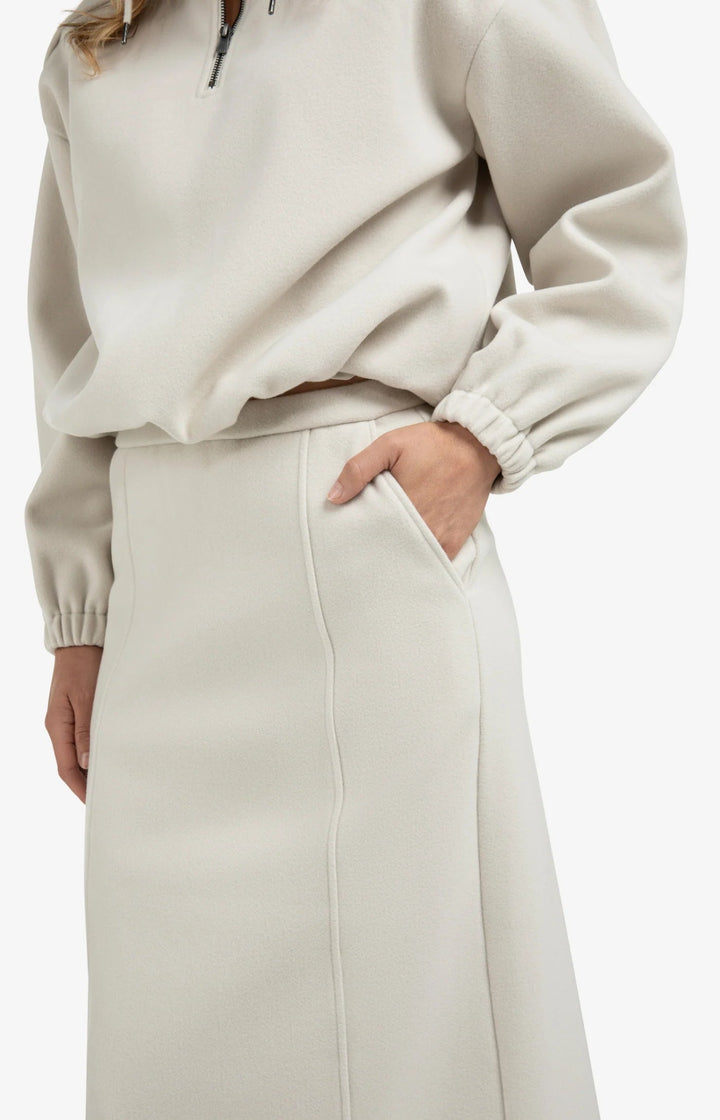 YAYA - Trui Zip Collar Cloud Grey Melange - Luxedy