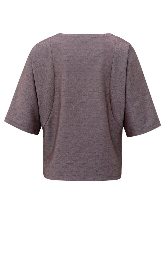 YAYA - Woven Shirt Fudge Purple Dessin - Luxedy