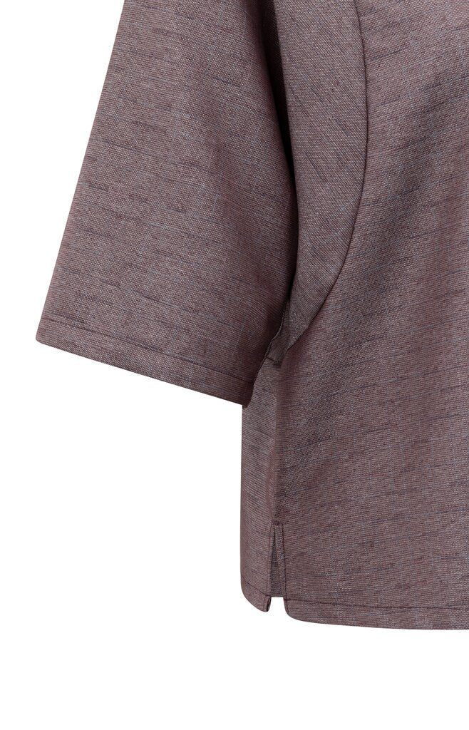 YAYA - Woven Shirt Fudge Purple Dessin - Luxedy