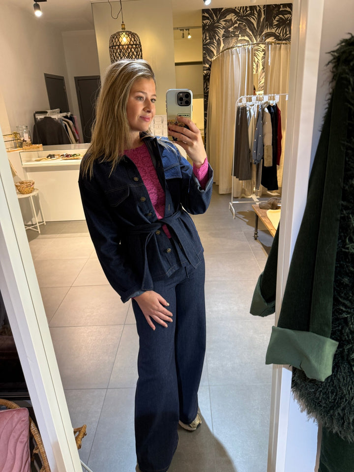 Ydence - Blouse Amina Dark Denim - Luxedy