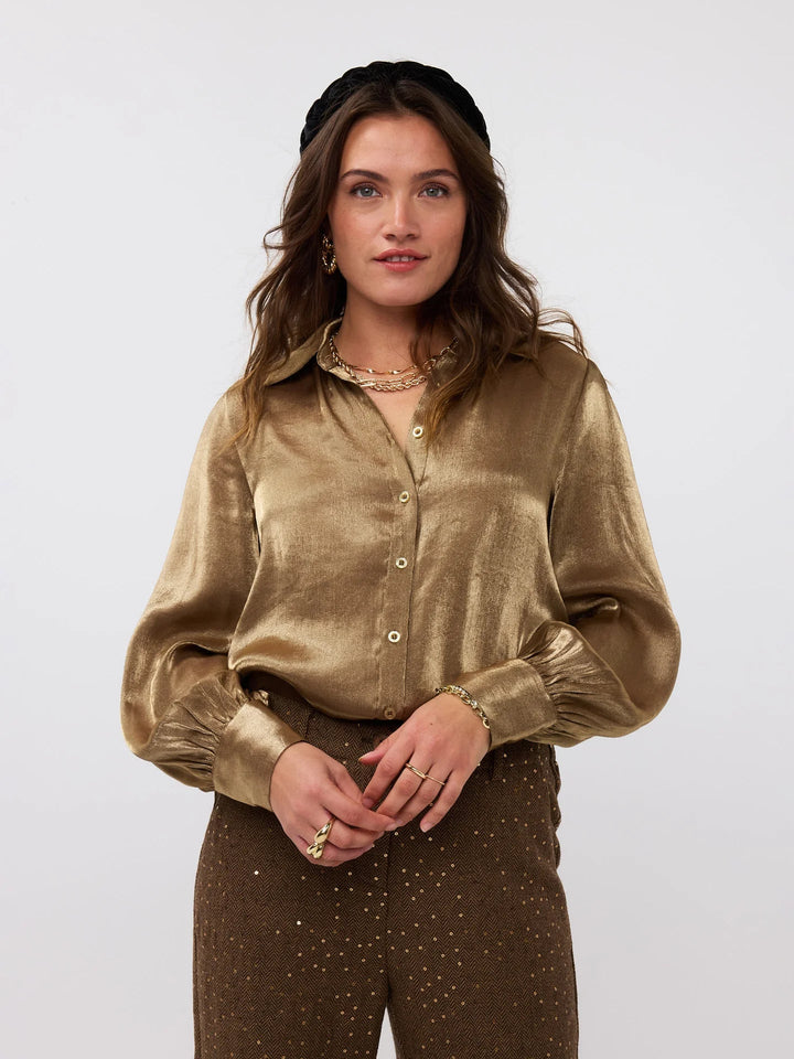 Ydence - Blouse Bo Gold - Luxedy