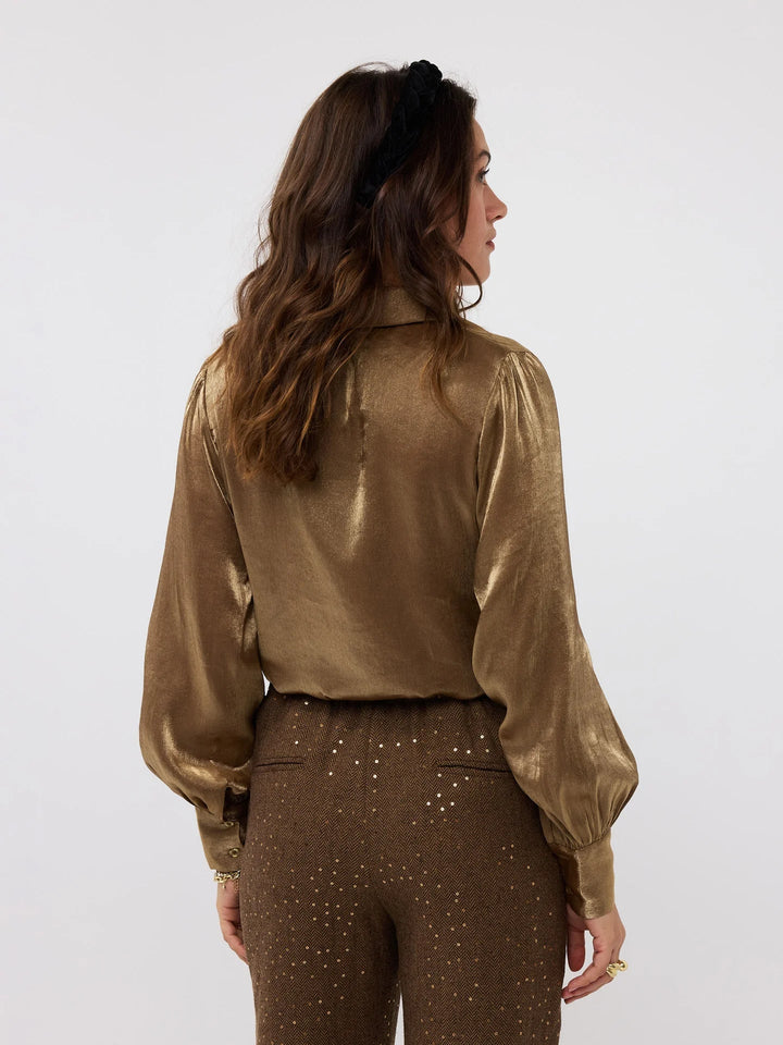 Ydence - Blouse Bo Gold - Luxedy
