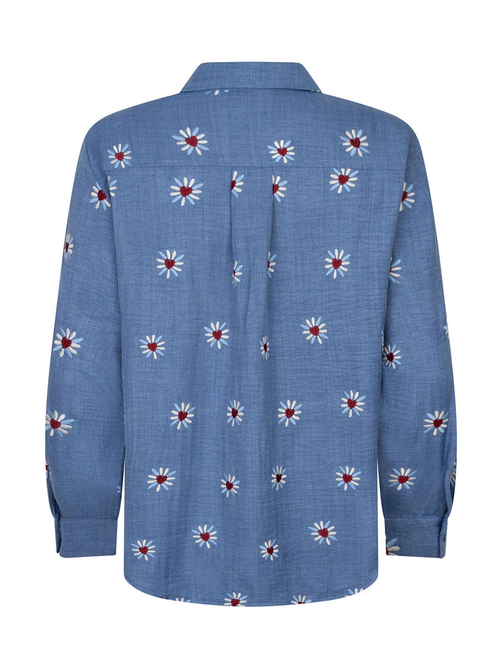 Ydence - Blouse Gabia Denim Blue - Luxedy
