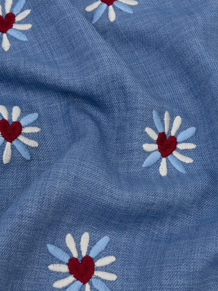 Ydence - Blouse Gabia Denim Blue - Luxedy