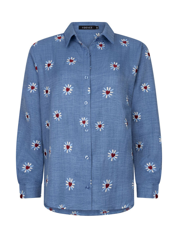 Ydence - Blouse Gabia Denim Blue - Luxedy