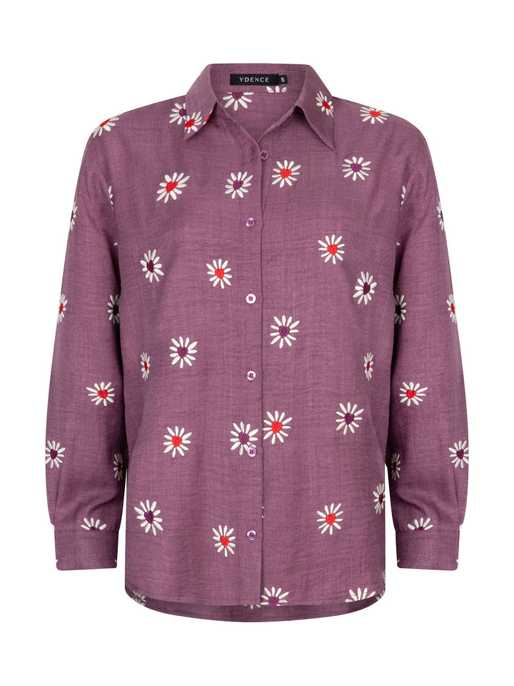 Ydence - Blouse Gabia Mauve - Luxedy