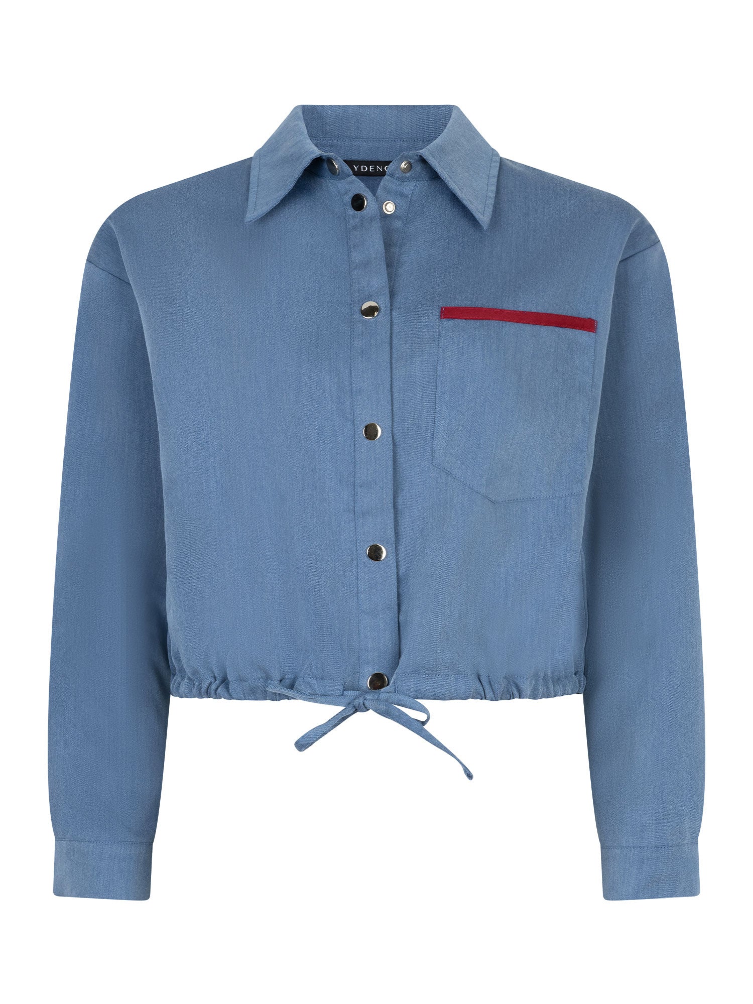 Ydence - Blouse Kess Denim Blue Burgundy - Luxedy