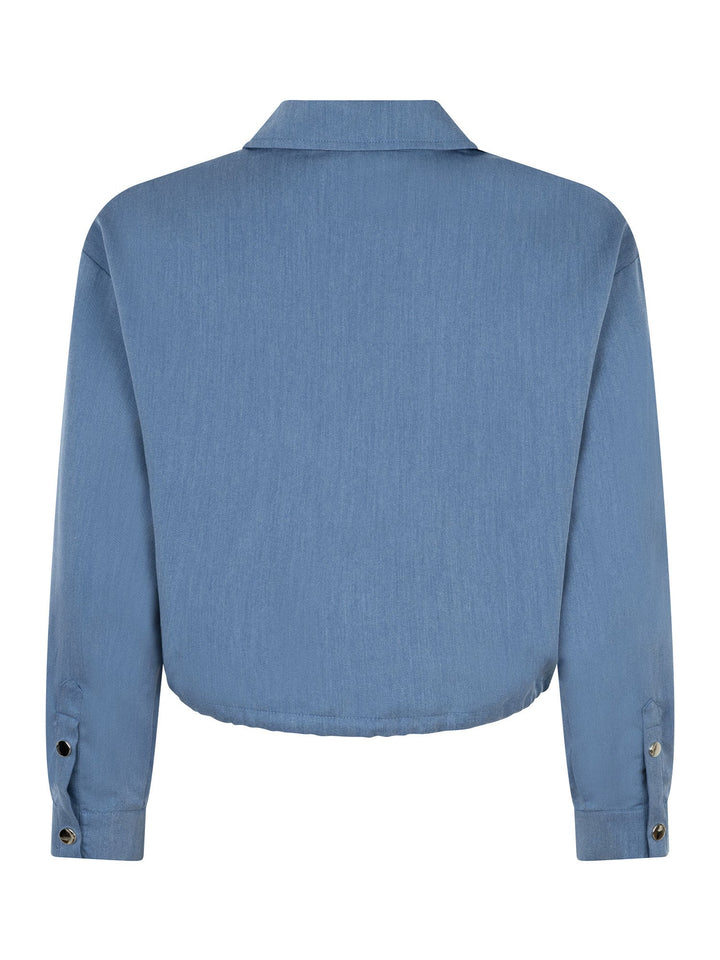 Ydence - Blouse Kess Denim Blue Burgundy - Luxedy