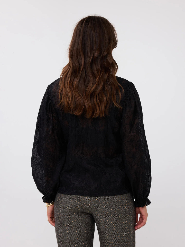 Ydence - Blouse Maura Black - Luxedy