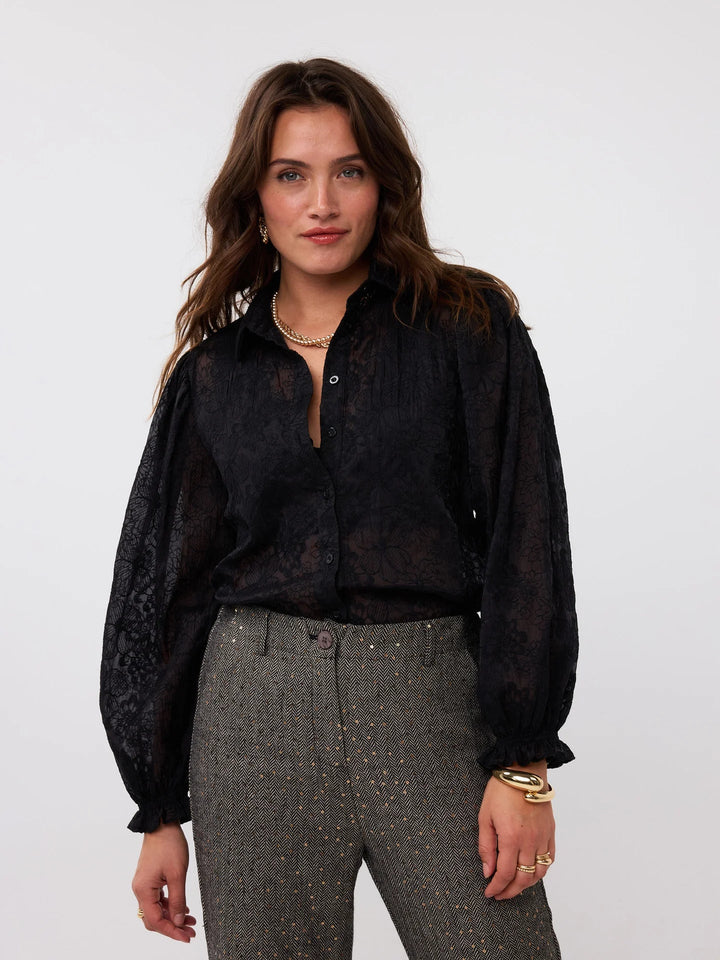 Ydence - Blouse Maura Black - Luxedy