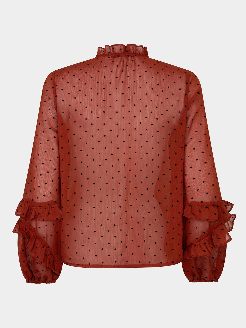 Ydence - Blouse Nola Hearts Brick - Luxedy
