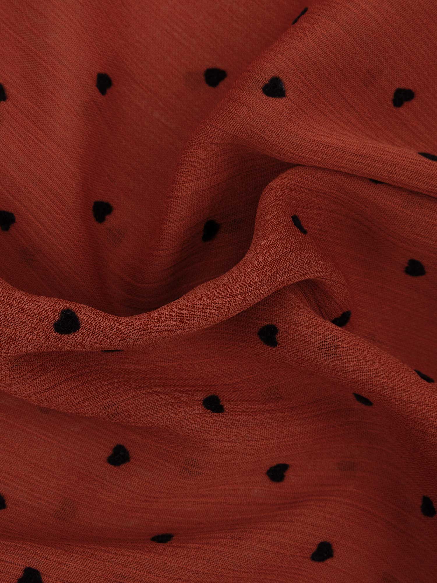 Ydence - Blouse Nola Hearts Brick - Luxedy