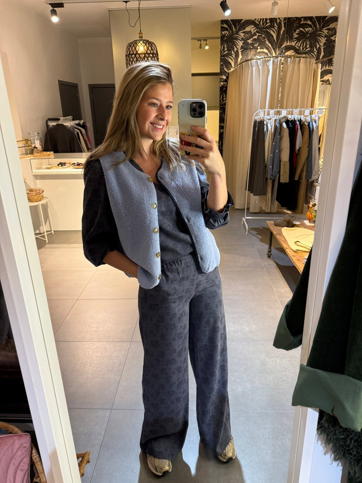 Ydence - Broek Josca Denim Flower - Luxedy