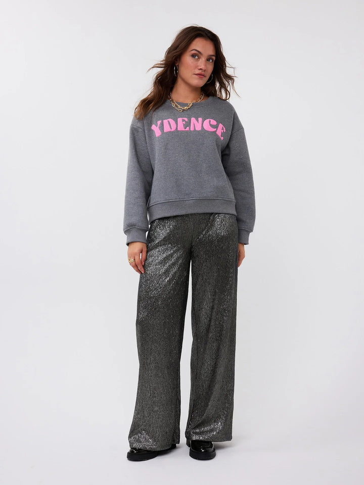 Ydence - Broek Madison Dark Silver Glam - Luxedy