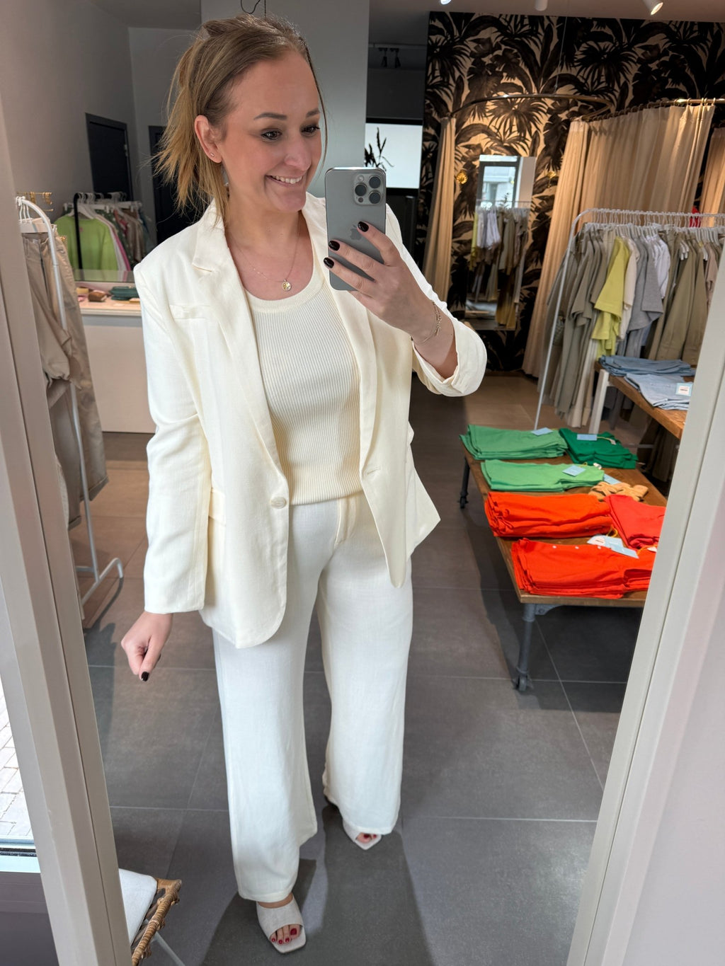 Ydence - Broek Nikki Ecru - Luxedy
