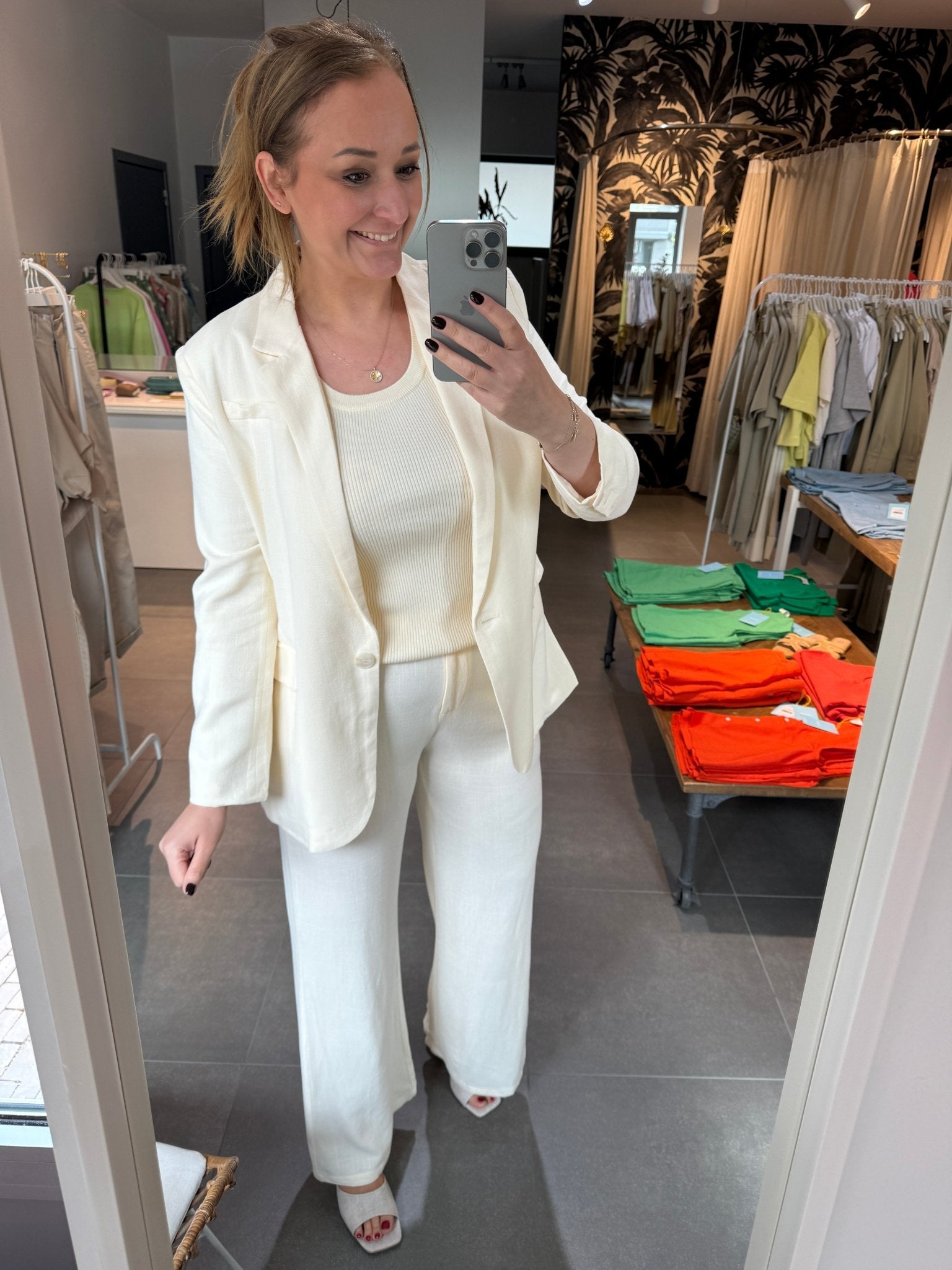 Ydence - Broek Nikki Ecru - Luxedy