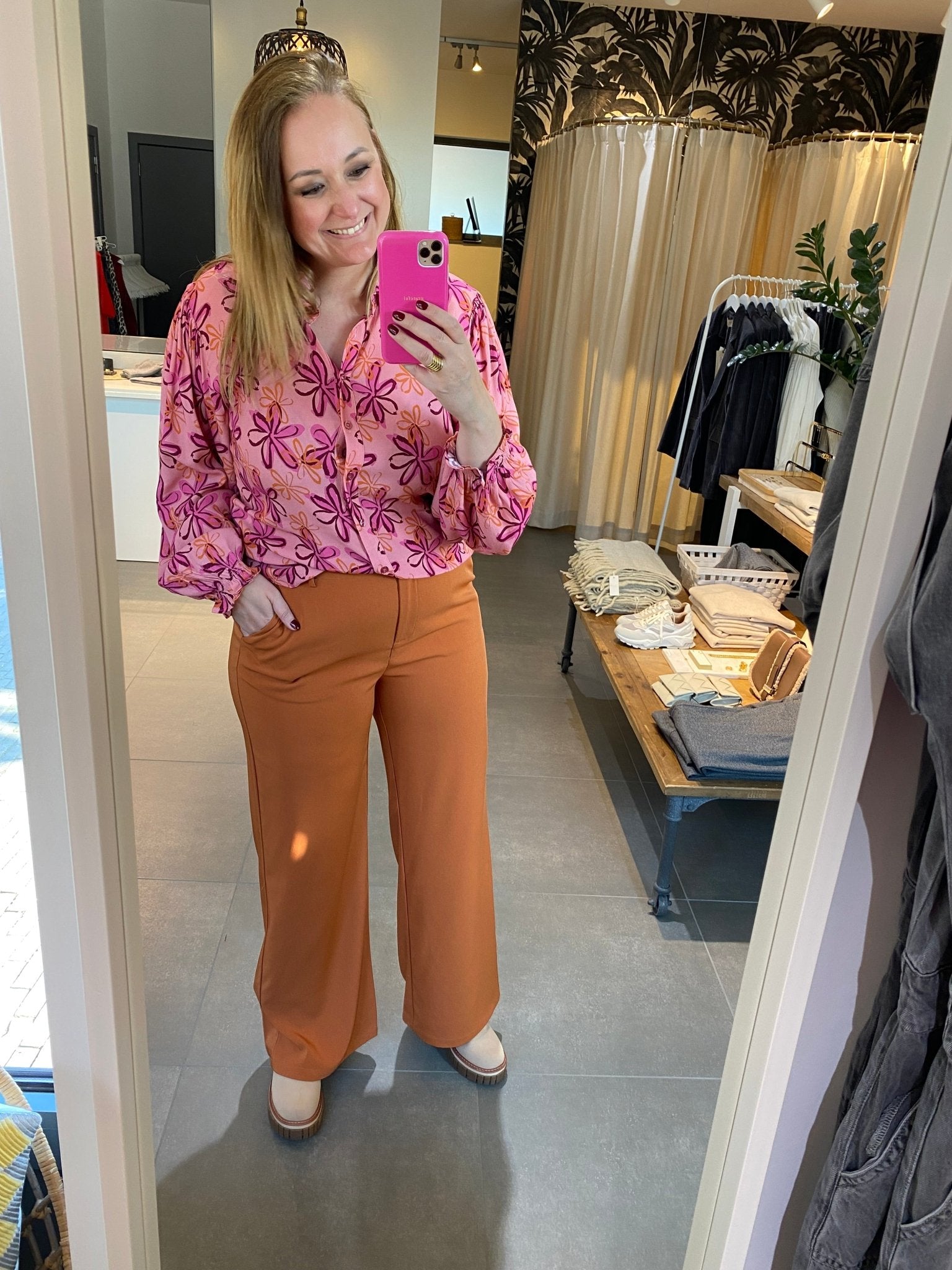 Ydence - Broek Solange Camel - Luxedy