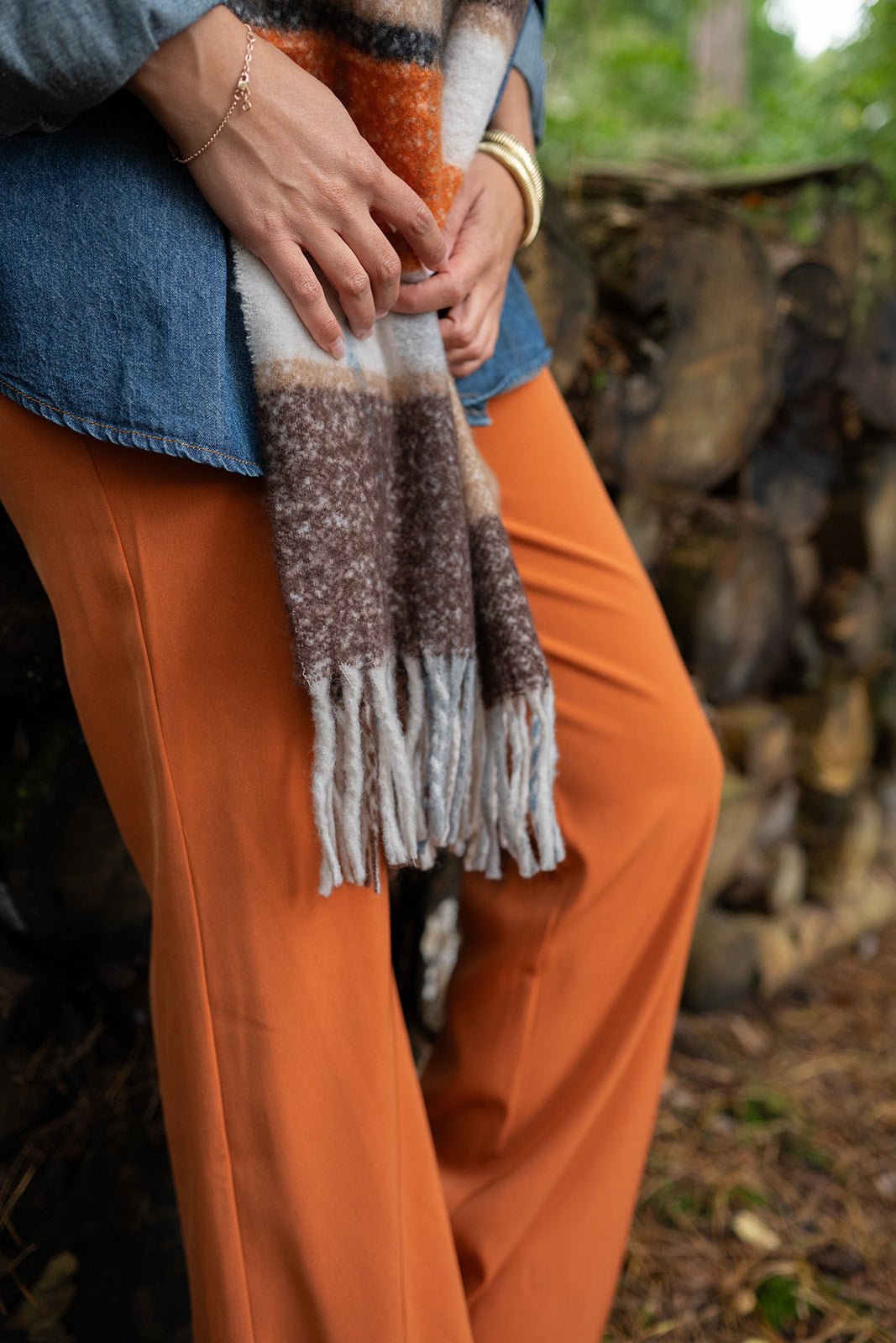 Ydence - Broek Solange Camel - Luxedy