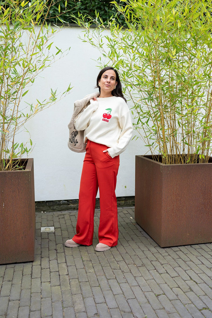 Ydence - Broek Solange Red - Luxedy