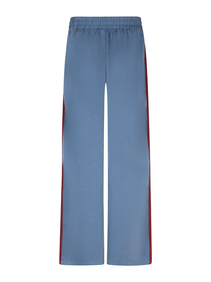 Ydence - Broek Zizi Denim Blue Burgundy - Luxedy