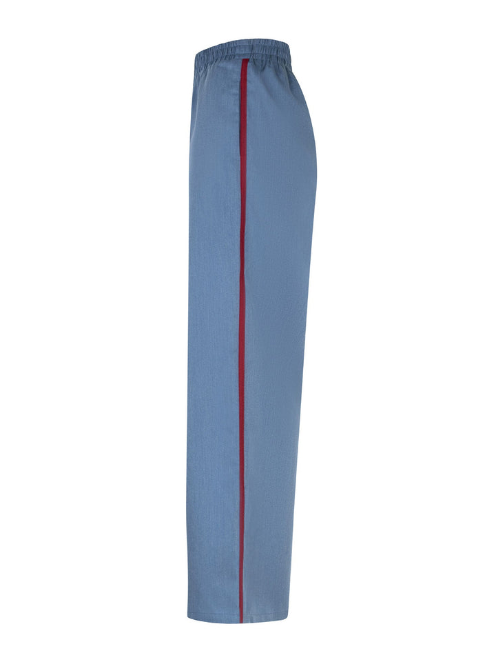 Ydence - Broek Zizi Denim Blue Burgundy - Luxedy