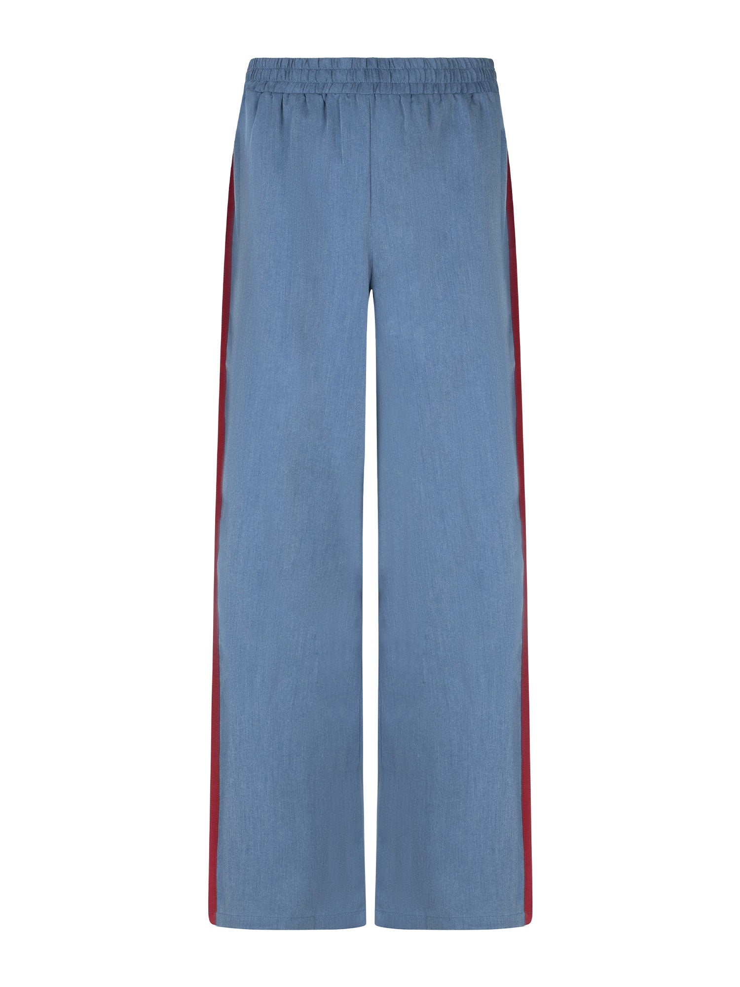 Ydence - Broek Zizi Denim Blue Burgundy - Luxedy