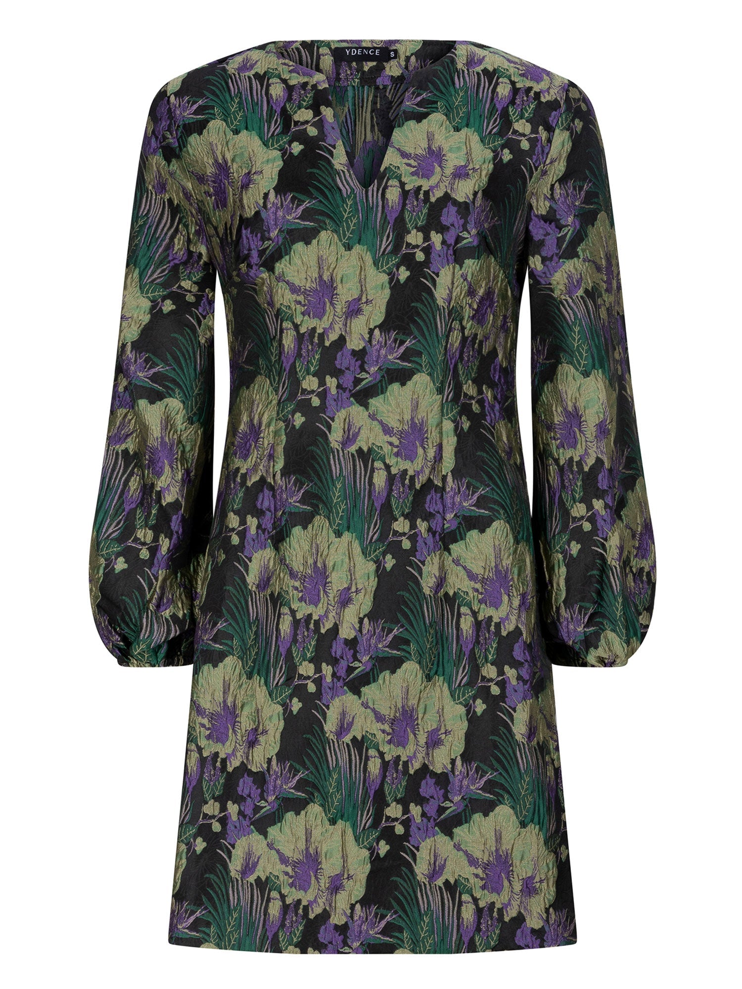 Ydence - Jurk Charlot Apple Green & Purple - Luxedy